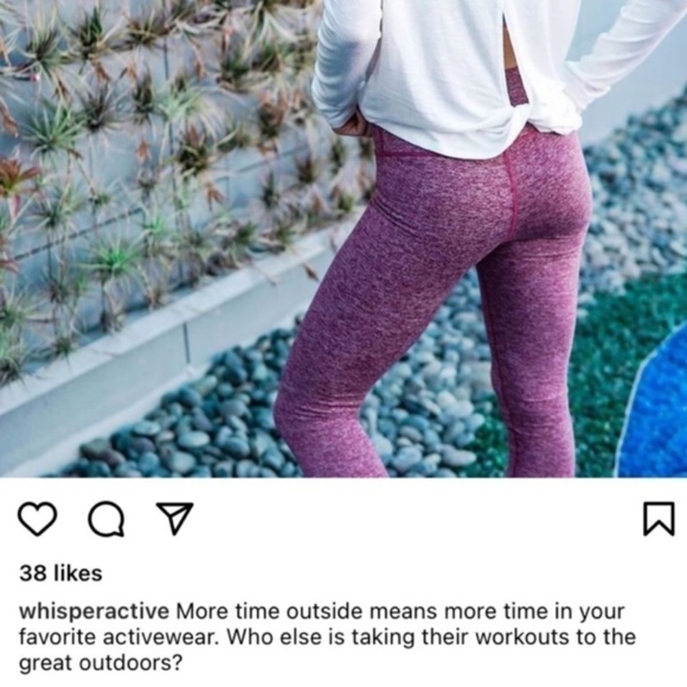 Whisper Sierra Leggings in Burgundy Stripe Sz M